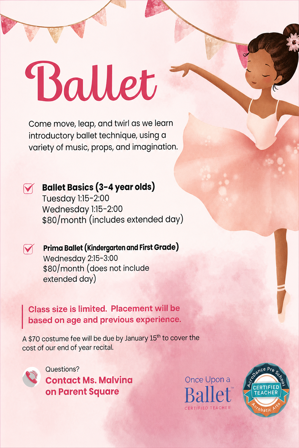 Ballet program flyer